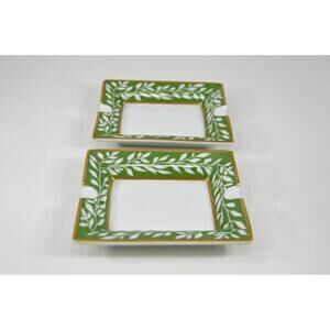 Royal Limoges Michelle Halard Baumaniere Provence Olive Leaf Porcelain Ashtray